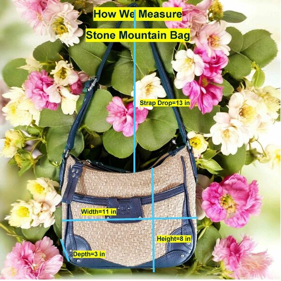 Stone Mountain Beige & Gray Crossbody Purse Shoulder Bag 11375 - Picture 5 of 8